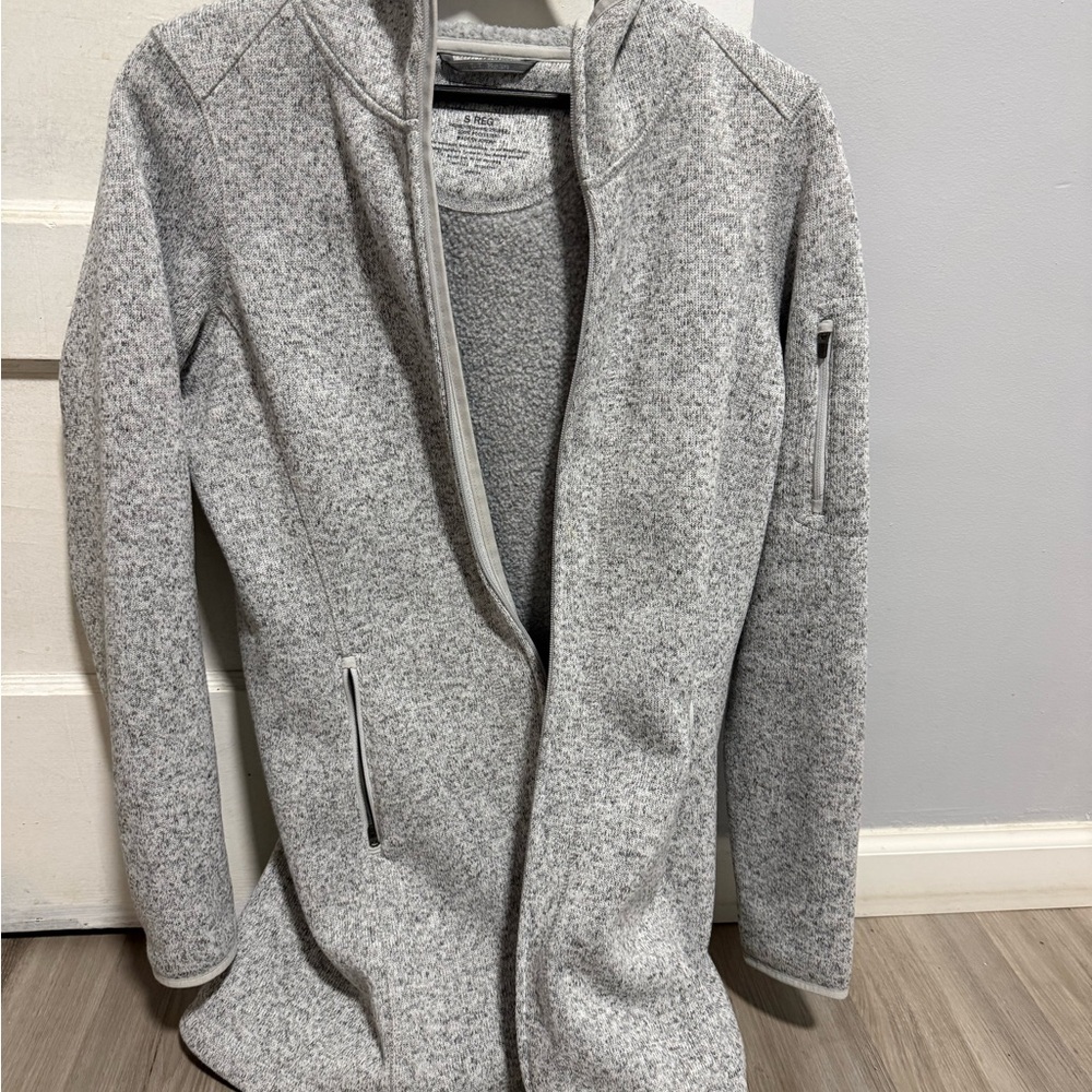 L.L. Bean Gray Women’s Sweater Fleece Coat